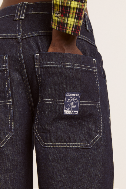 Damson Madder Women's Fliss Jeans 70% Organic Cotton Relaxed Straight Leg - Mist Lavender