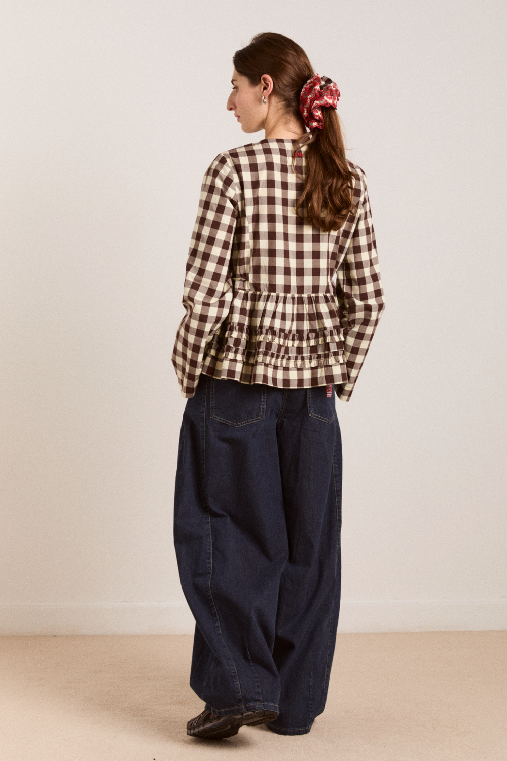 Damson Madder Women's Madison Blouse 100% Organic Cotton - Butter-Gingham