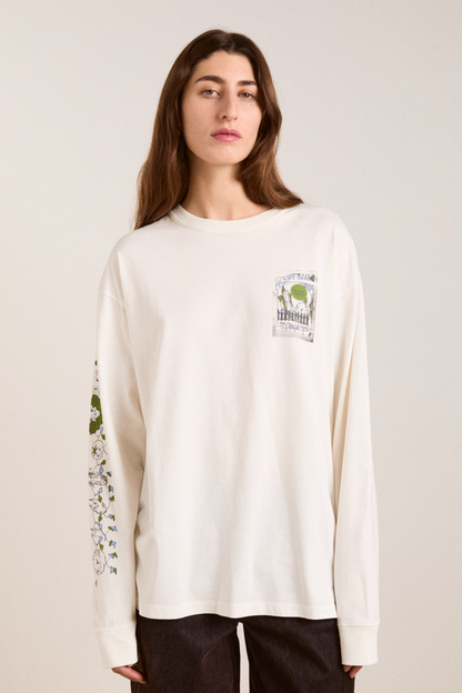 Damson Madder Women's Plant Patch Pals Long Sleeve T-Shirt 100% Organic Cotton - Off-White
