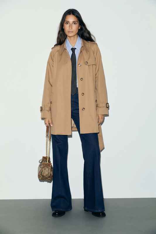 Gerard Darel | Vania Cropped Trench Coat - Beige