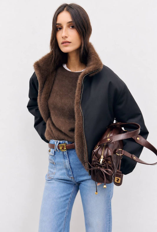Gerard Darel Aurora Reversible Parka - Brown