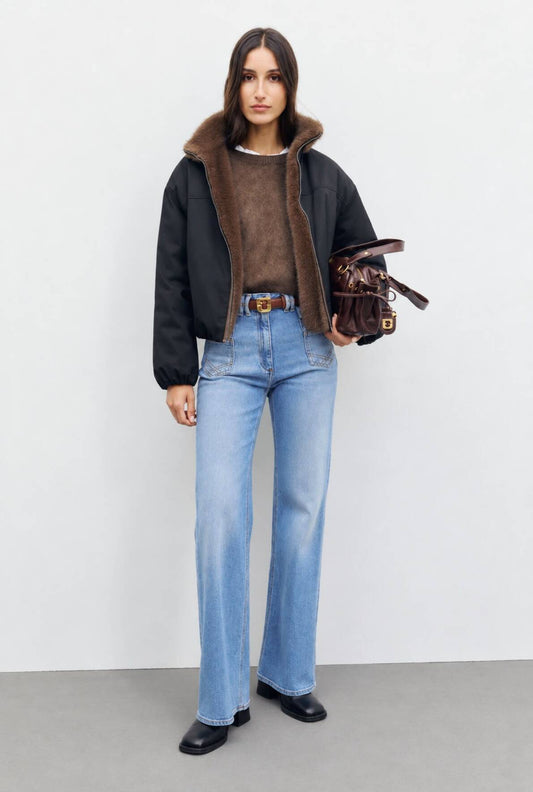 Gerard Darel Aurora Reversible Parka - Brown