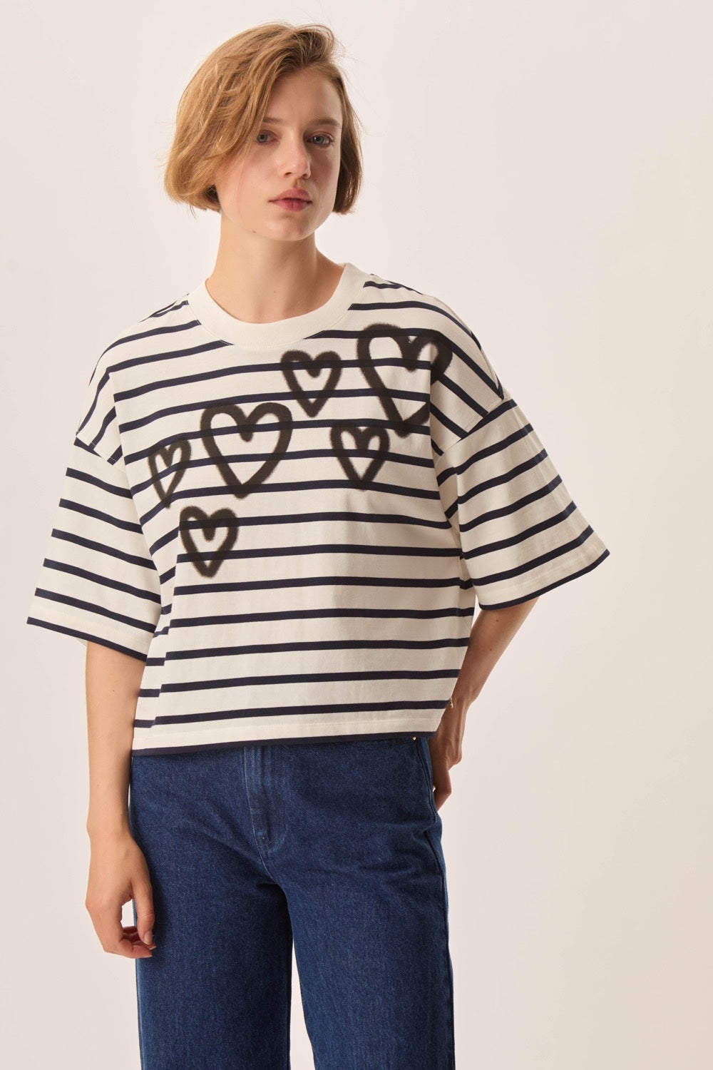 DES PETITS HAUTS | Sweatshirt Fionna - Black Hearts Coeur-Noir
