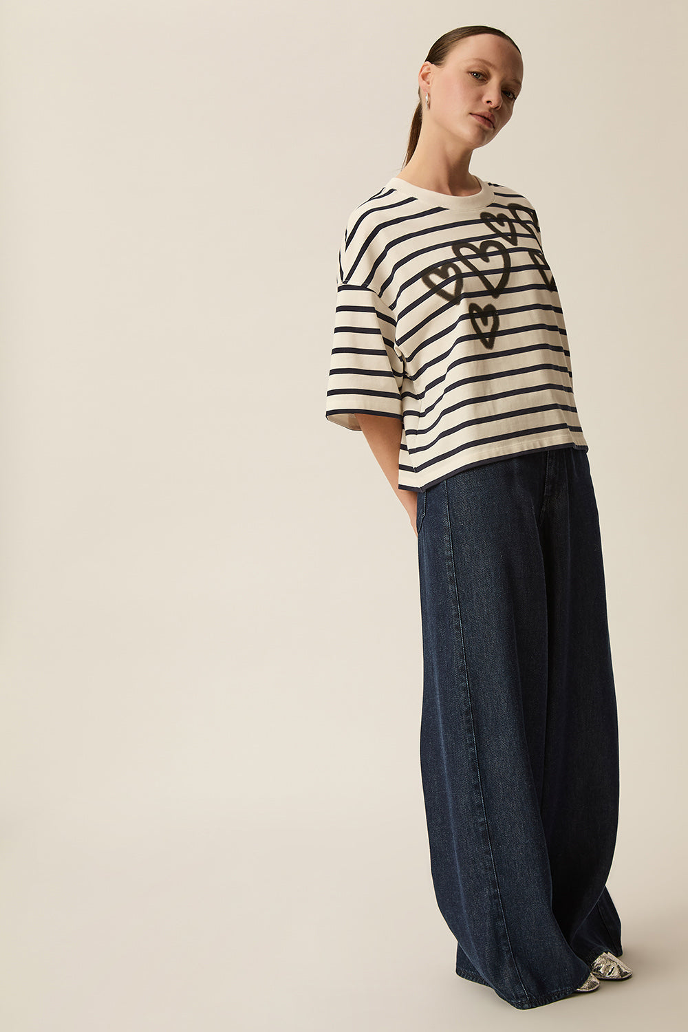 DES PETITS HAUTS | Sweatshirt Fionna - Black Hearts Coeur-Noir