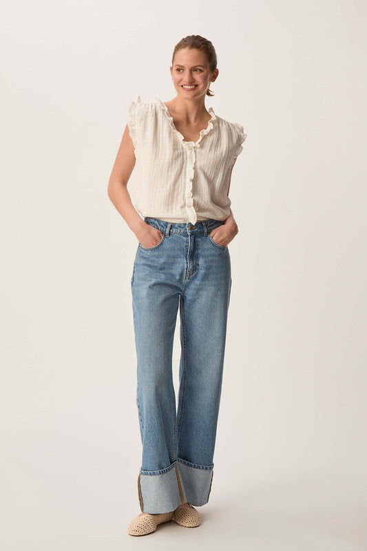 Des Petits Hauts | Soprano Blouse - Ruffles Ecru