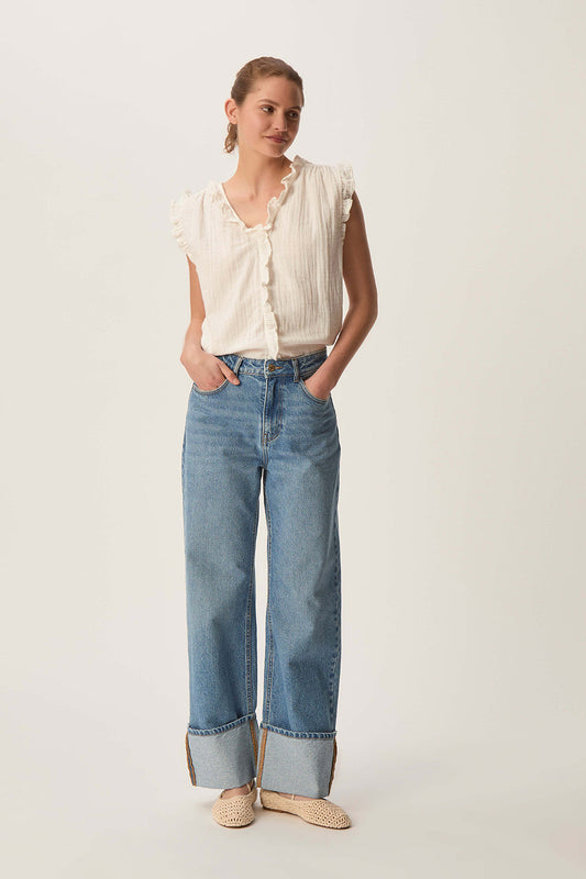 Des Petits Hauts | Soprano Blouse - Ruffles Ecru