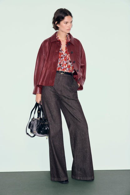 Gerard Darel | Penny Jacket - Burgundy Leather Redwine