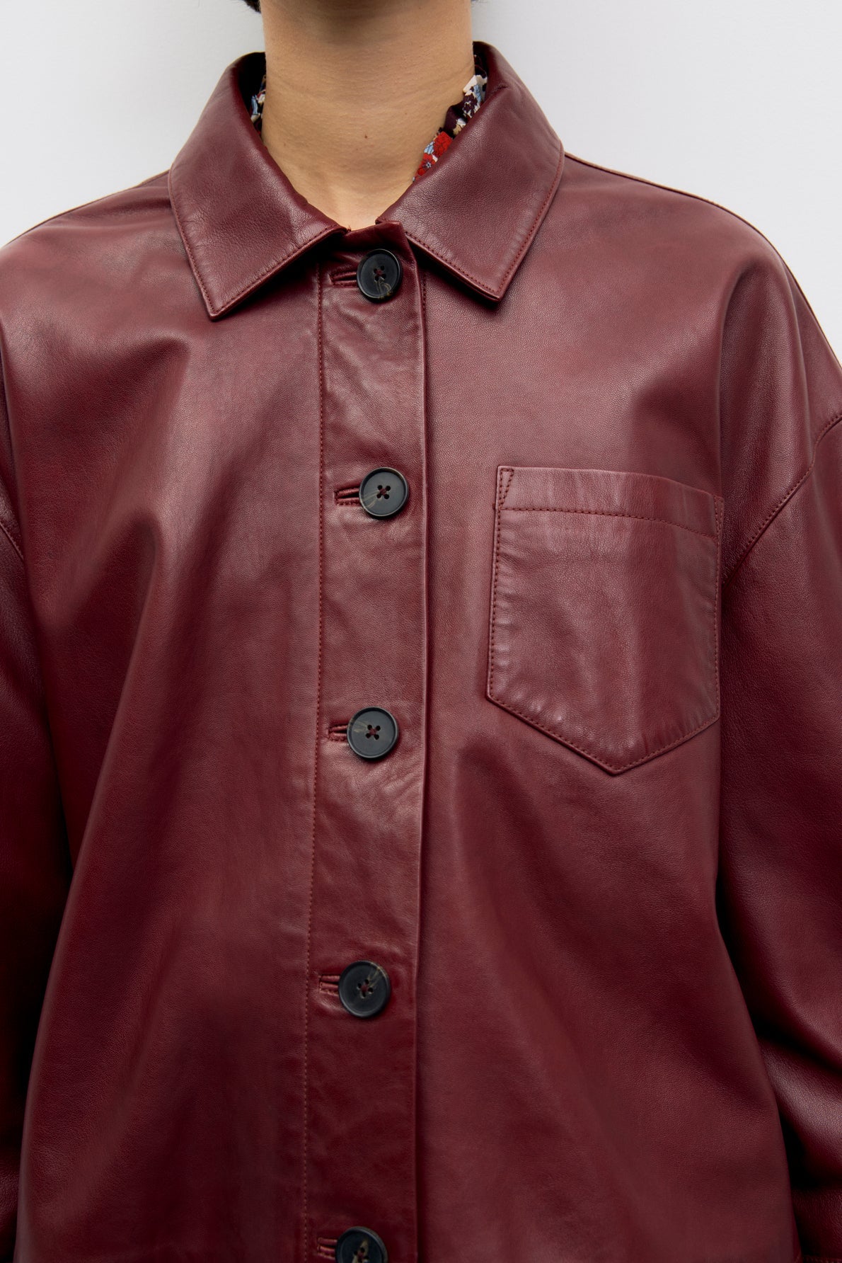 Gerard Darel | Penny Jacket - Burgundy Leather Redwine