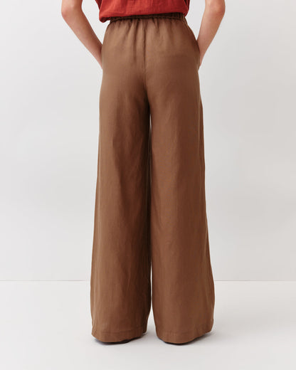 Women's Pants Premium Woven Rayon-Modal Blend - Camel 3-Camel