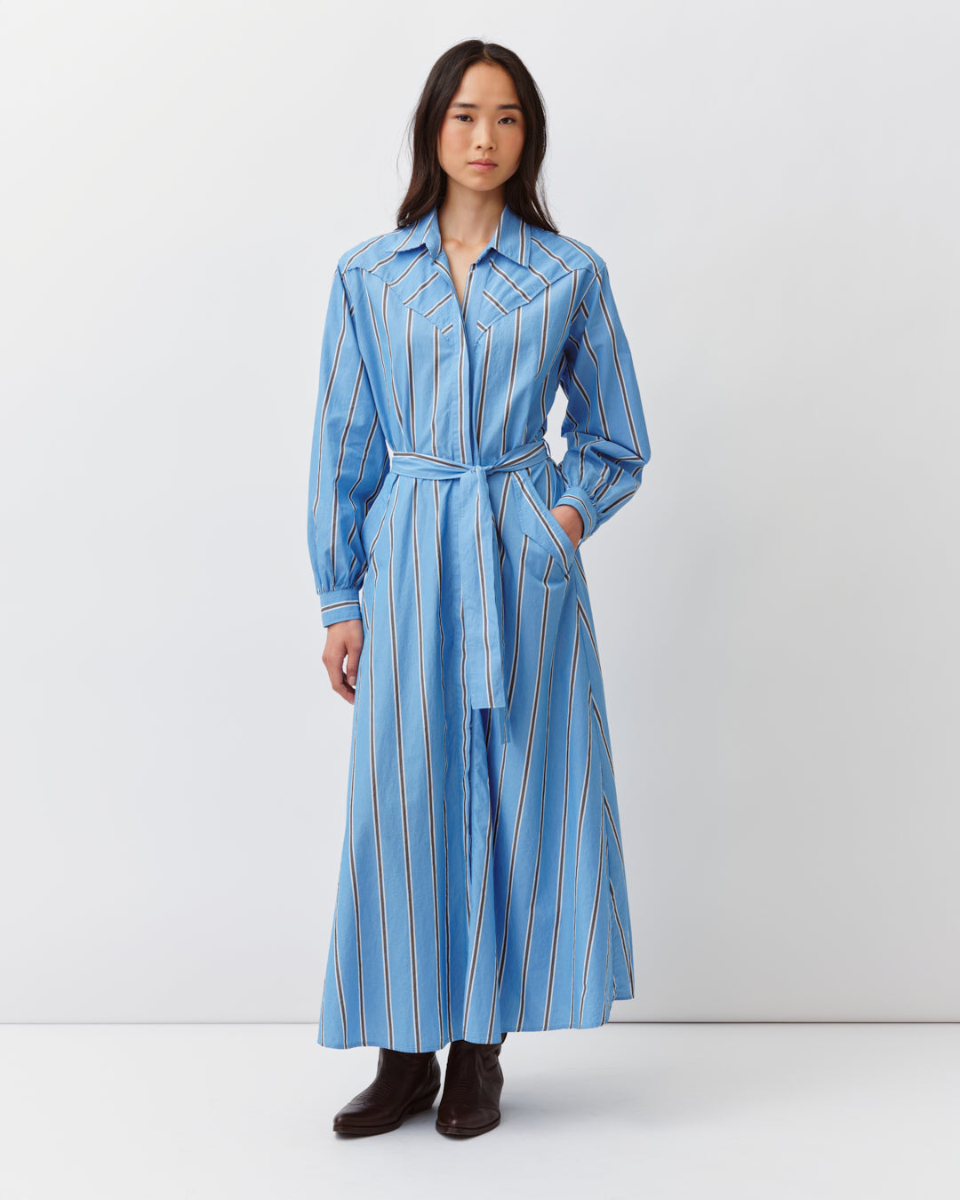Diega | Puffed-Sleeve Shirt Dress