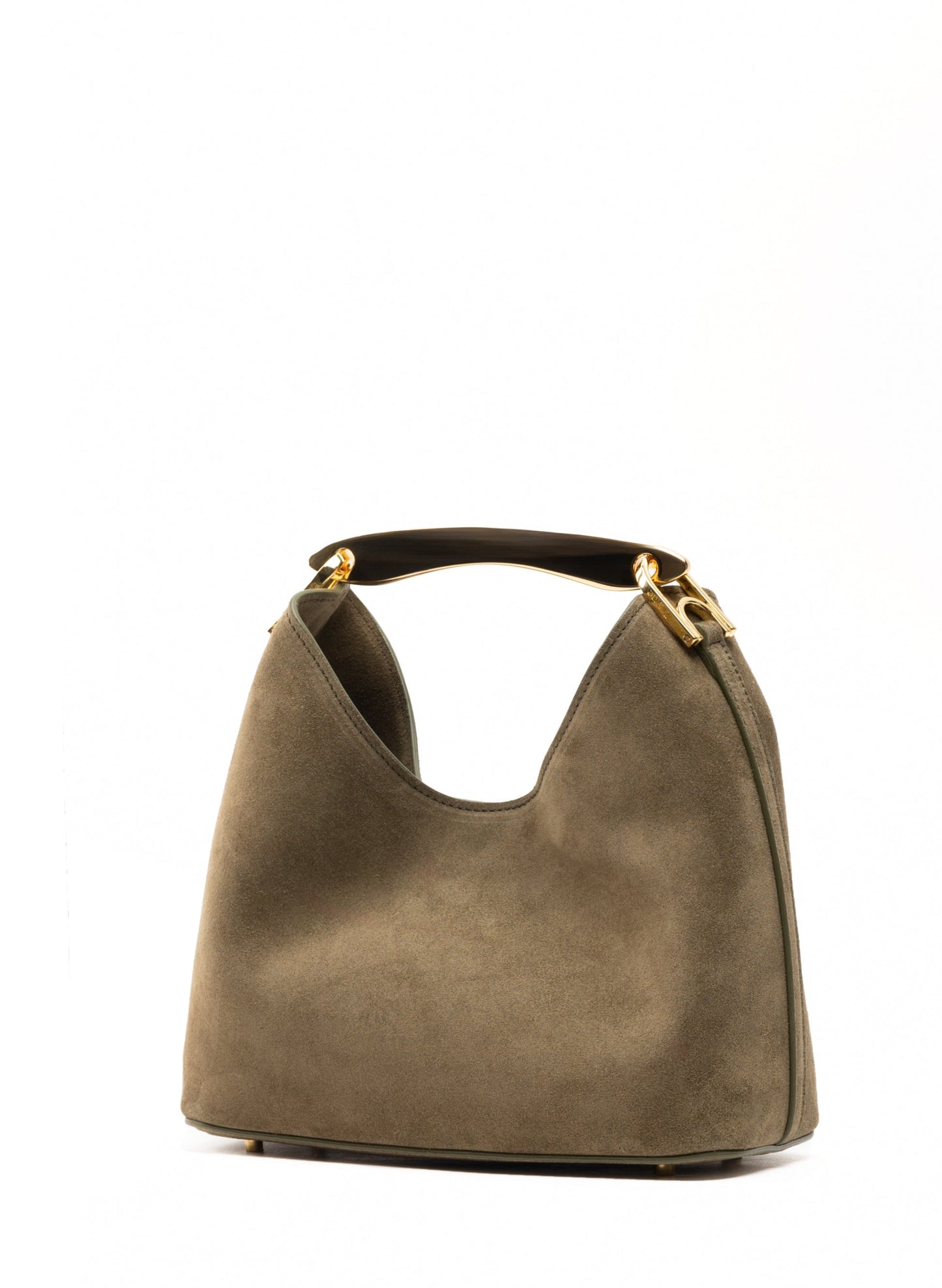 Shoulder Bag Boomerang Suede Truffle