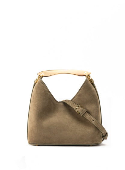 Shoulder Bag Boomerang Suede Truffle