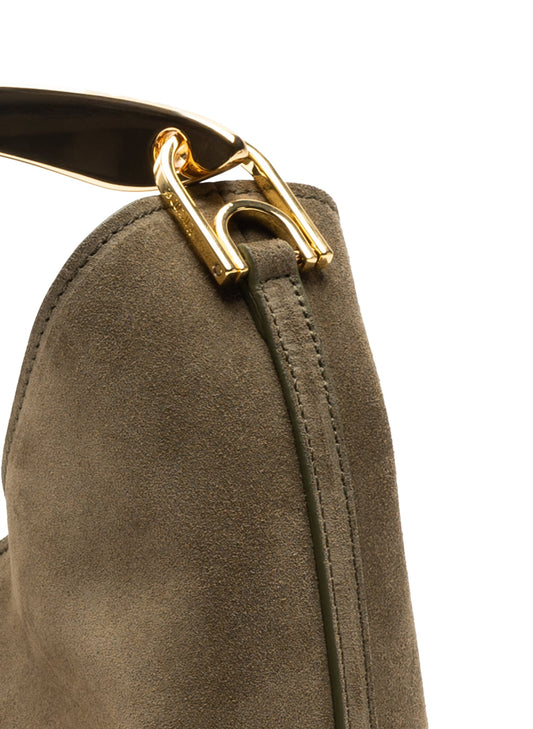Shoulder Bag Boomerang Suede Truffle