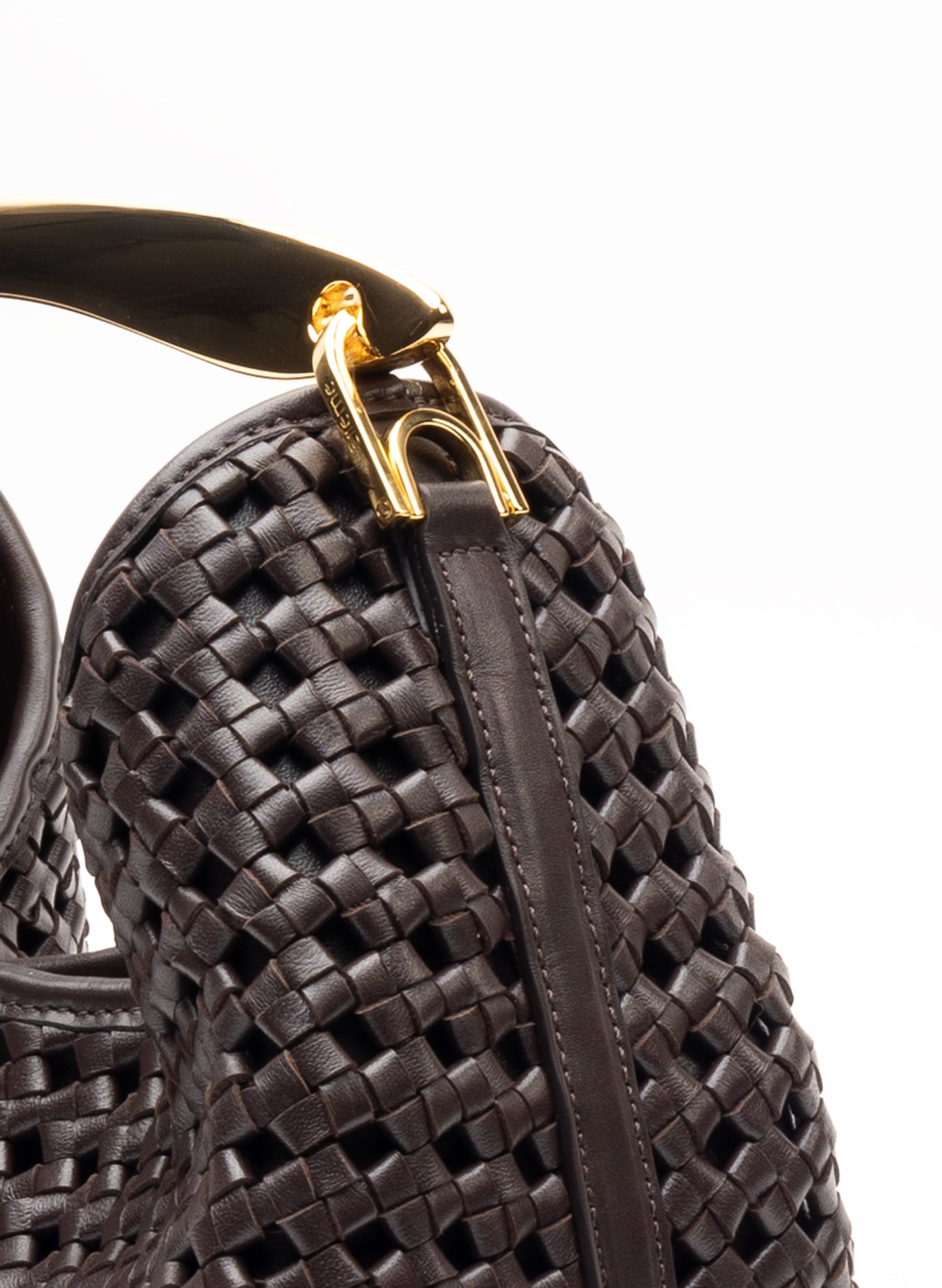 Shoulder Bag Boomerang W Leat Dark-Brown