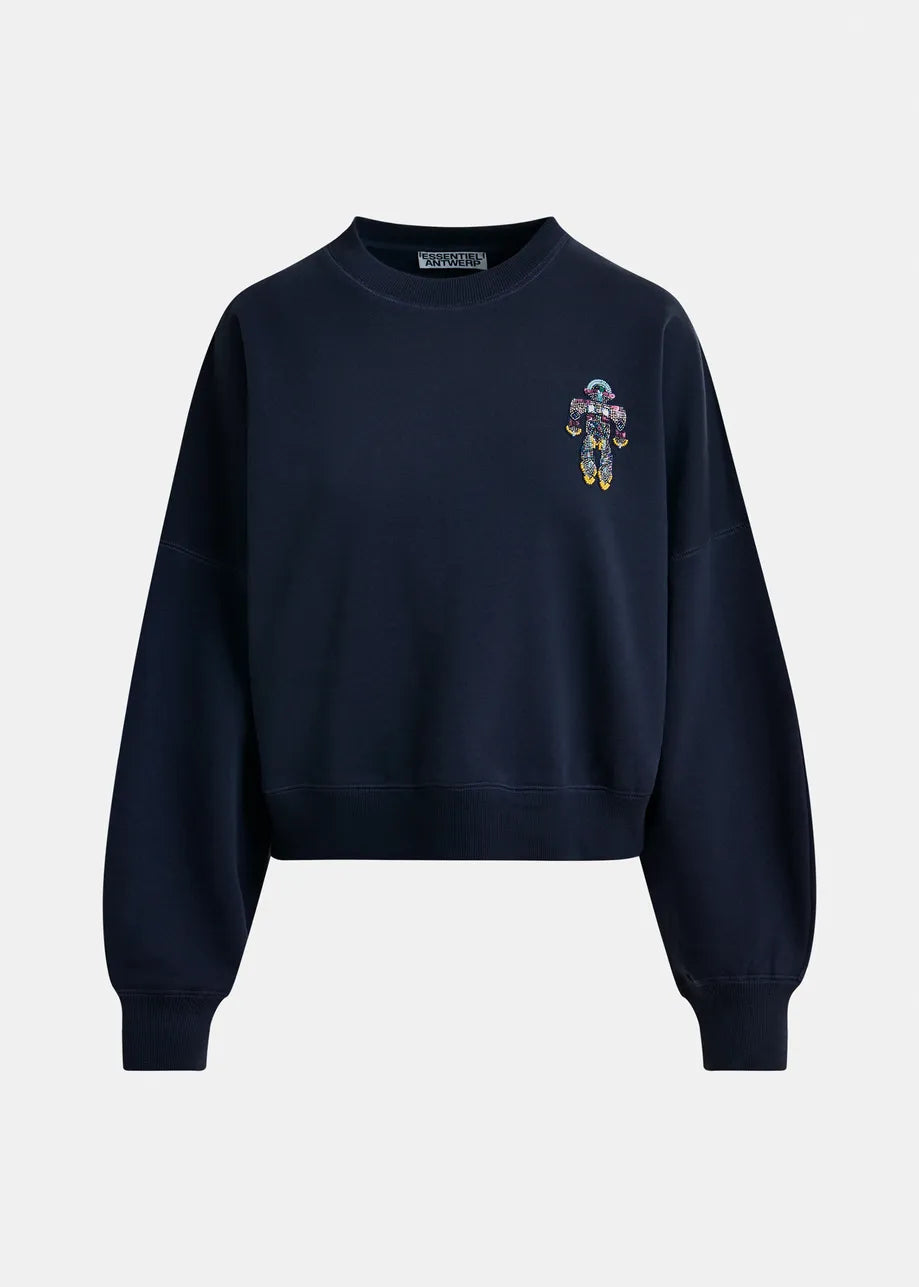 Essentiel Antwerp | Ibernatus Sequin-Embellished Sweatshirt - Navy