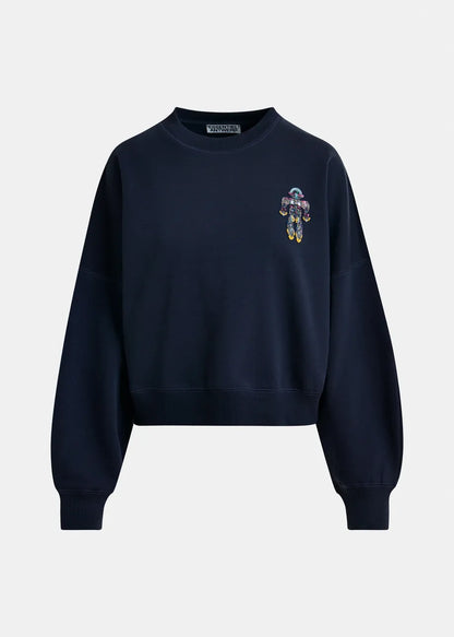 Essentiel Antwerp | Ibernatus Sequin-Embellished Sweatshirt - Navy