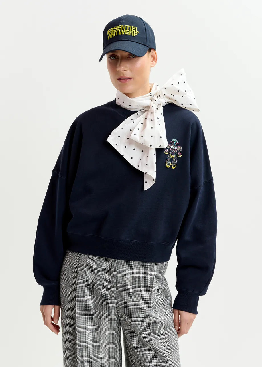 Essentiel Antwerp | Ibernatus Sequin-Embellished Sweatshirt - Navy