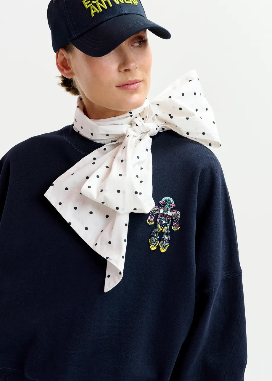 Essentiel Antwerp | Ibernatus Sequin-Embellished Sweatshirt - Navy