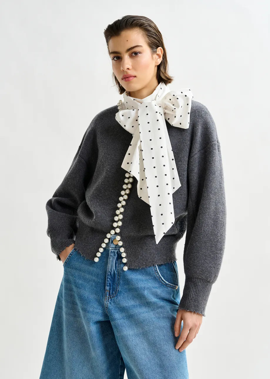 ESSENTIEL ANTWERP | Cardigan Ideas  - Pearl-Embellished Knit Shadow