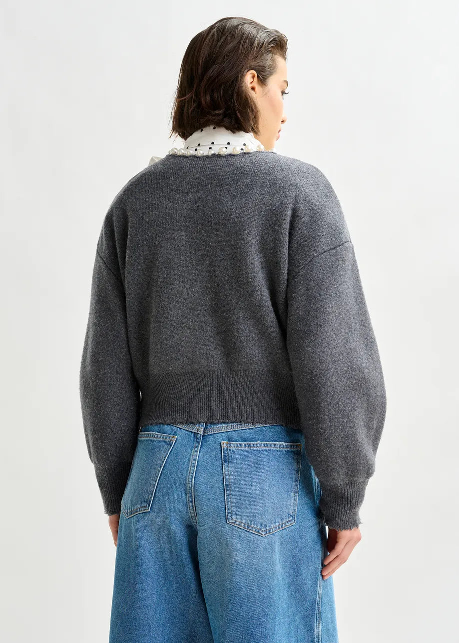 ESSENTIEL ANTWERP | Cardigan Ideas  - Pearl-Embellished Knit Shadow