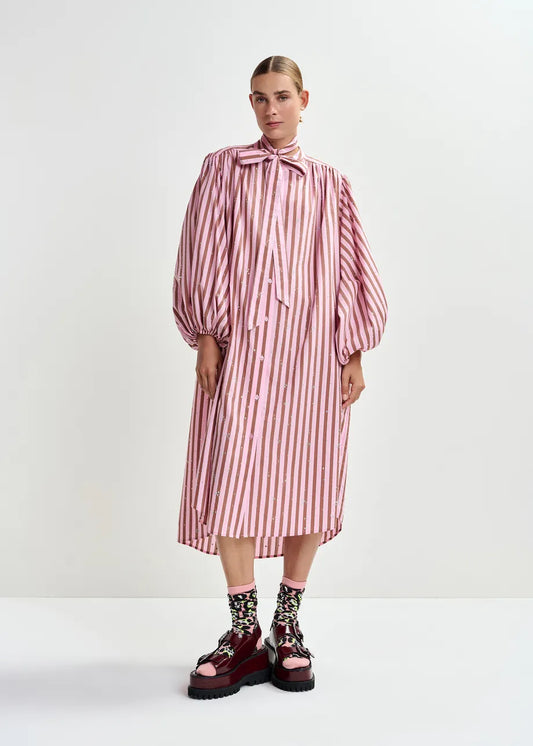 Women's Dress 100 Percent Cotton Poplin - Young-Rose