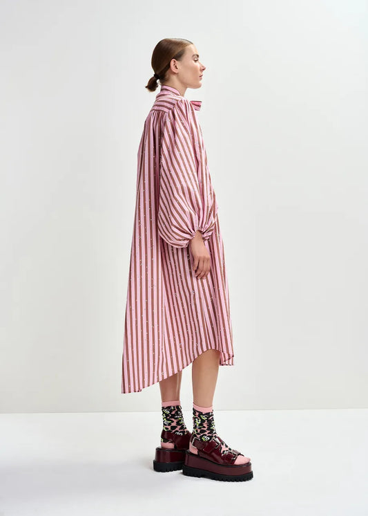 Women's Dress 100 Percent Cotton Poplin - Young-Rose