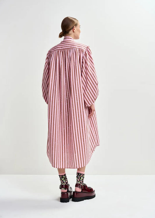 Women's Dress 100 Percent Cotton Poplin - Young-Rose