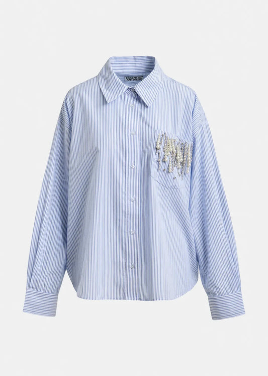 Women Button-Down Shirt 100% Cotton Poplin - Off-White