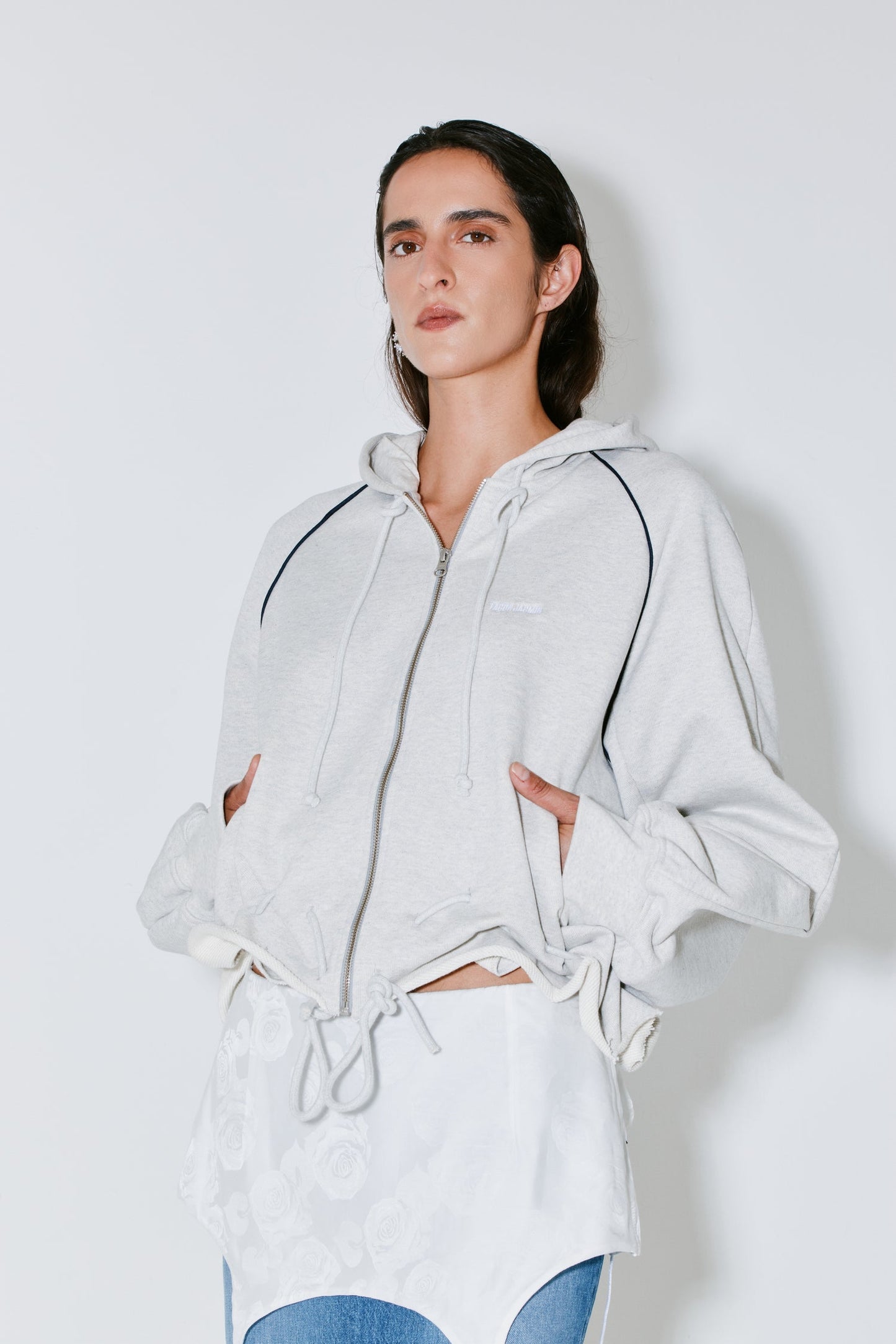 Facon Jacmin | Soulwax  Jacket - Boxy Cotton Outerwear Light-Grey