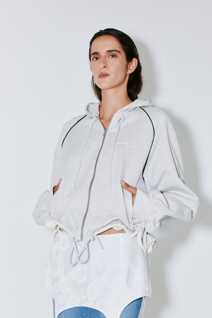 Facon Jacmin | Soulwax  Jacket - Boxy Cotton Outerwear Light-Grey