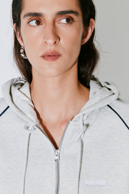 Facon Jacmin | Soulwax  Jacket - Boxy Cotton Outerwear Light-Grey