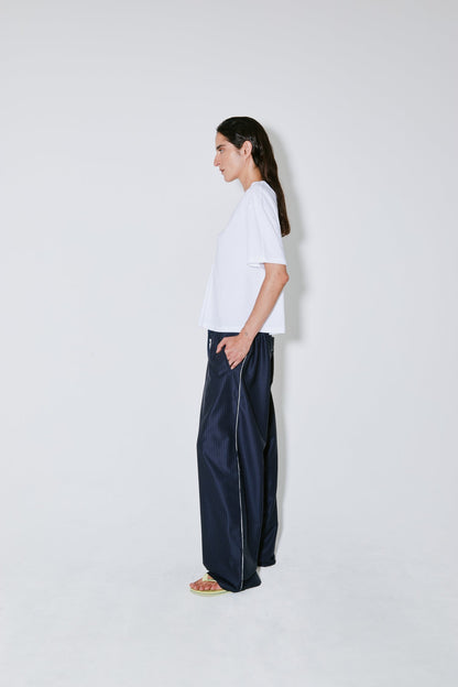 FACON JACMIN | Pleated Logo T-Shirt - White