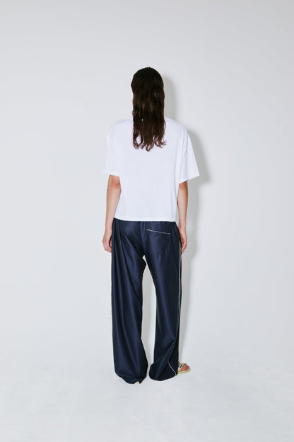 FACON JACMIN | Pleated Logo T-Shirt - White