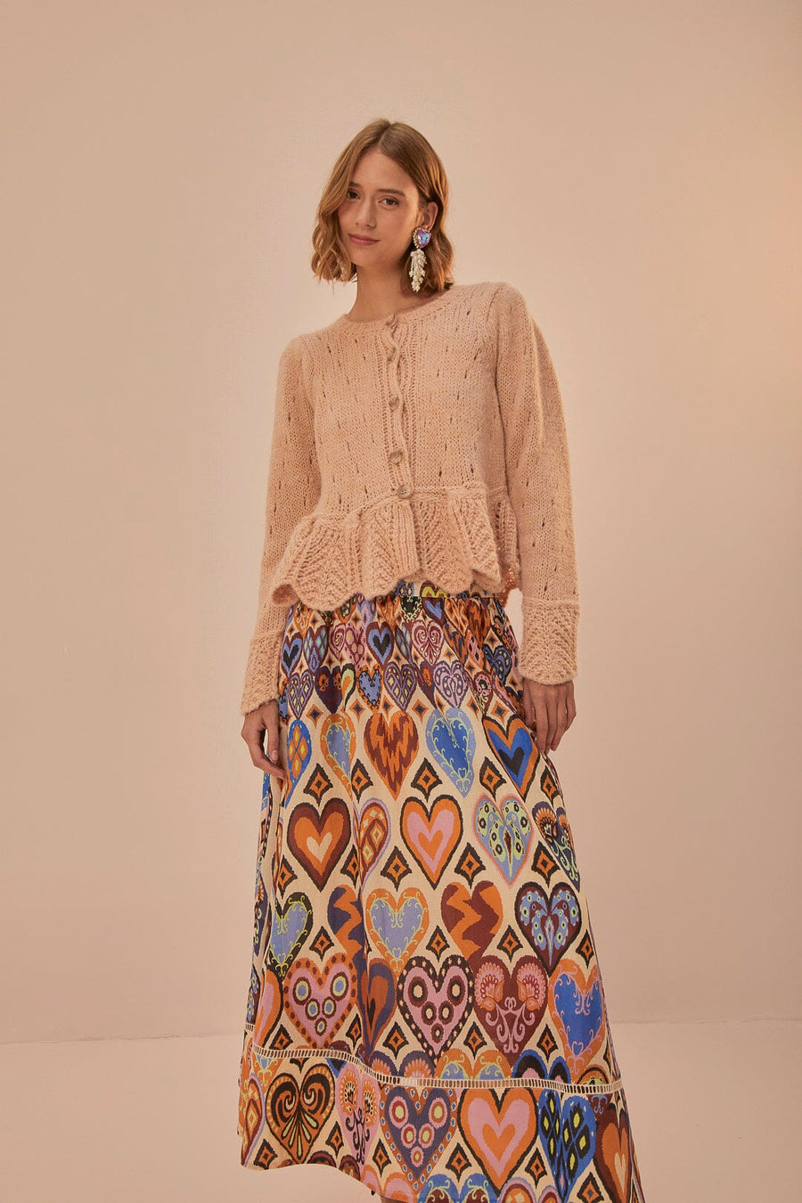 Skirt Hearts Ikat Cre 325620 Hearts-Ikat-Cream