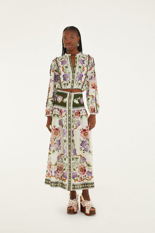 Skirt 344235 Rococo-Flowers-Cream