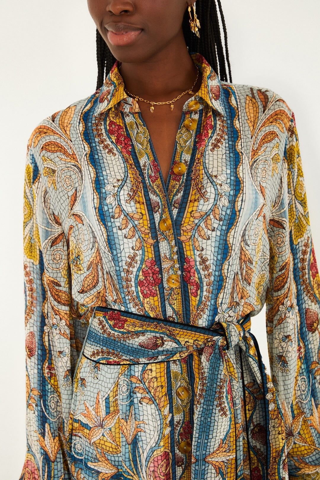 Dress 344504 Mosaic-Garden-Blue