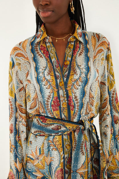 Dress 344504 Mosaic-Garden-Blue