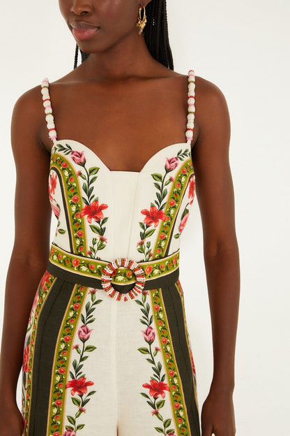 Jumpsuit 344883 Floral-Paula-Black