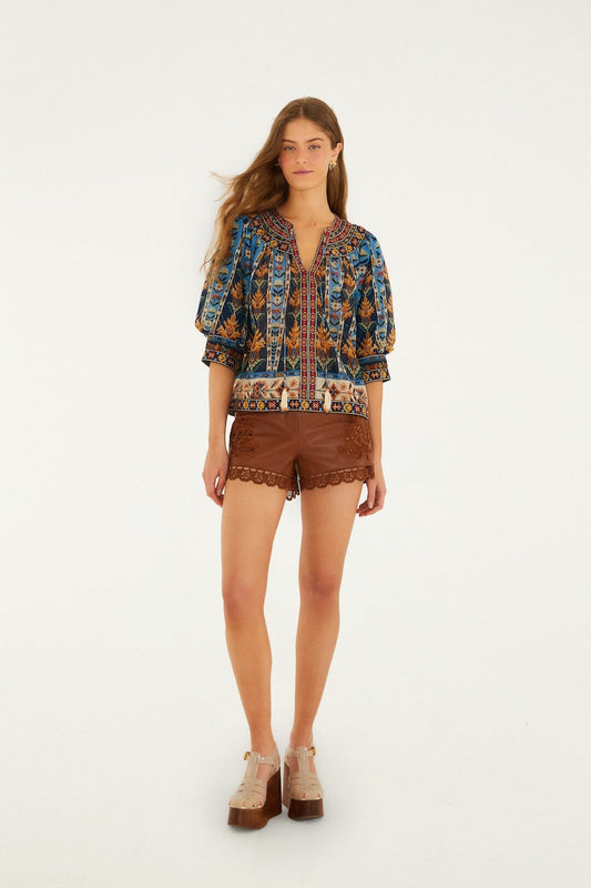 Blouse 348822 Tapestry-Blue