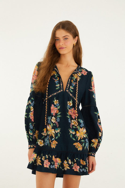 Dress 349060 Floral-Dark-Blue