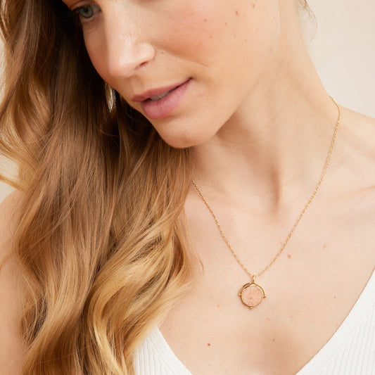 Necklace Selie Amazonite-Orange