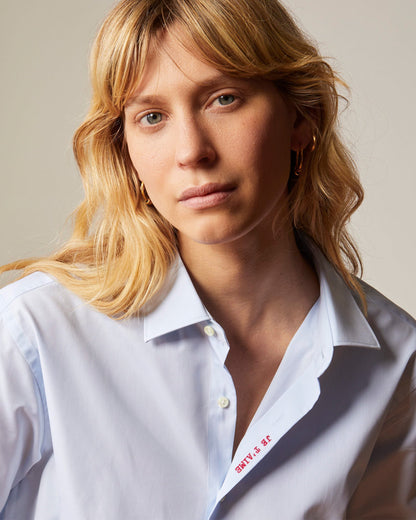 Shirt Je Taime Poplin Bleu-Rouge