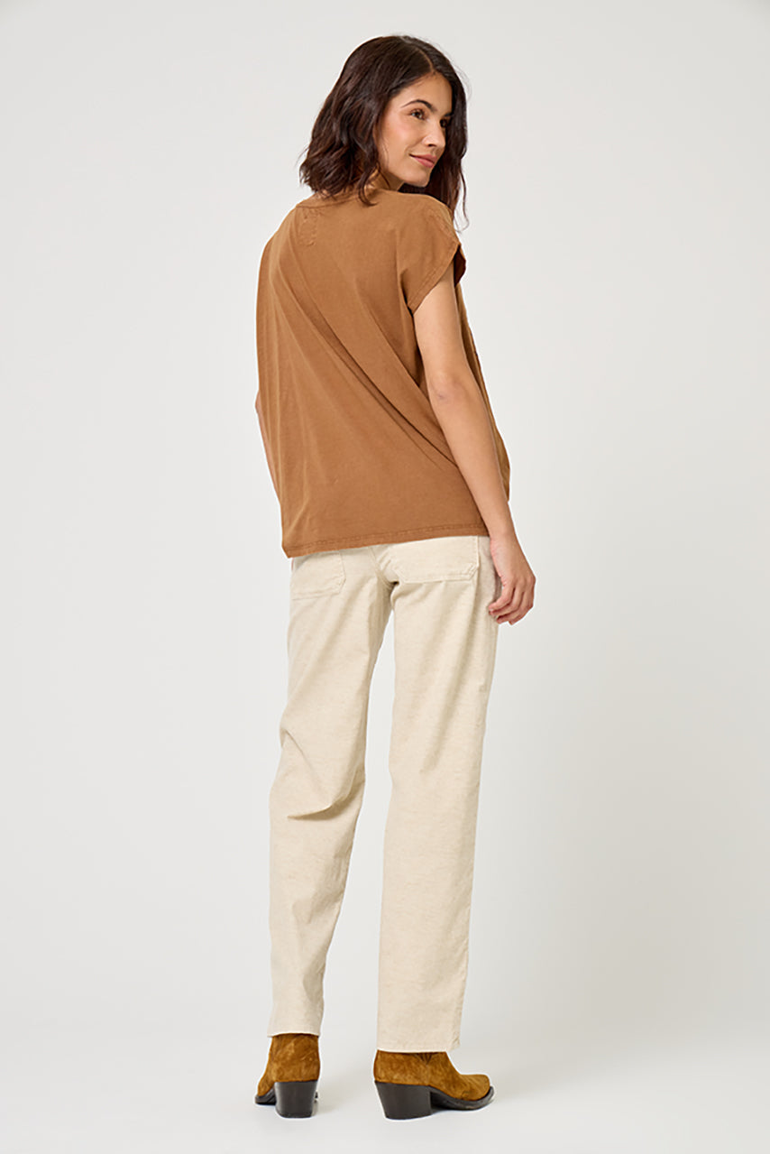 Five Women's Butterfly Graphic T-Shirt 100% Cotton -  Brown Chocolate