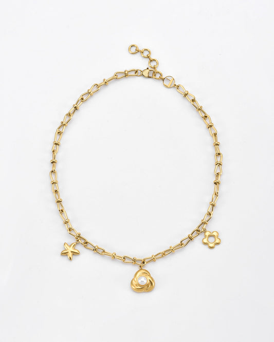 Necklace Daisy Necklace Gold