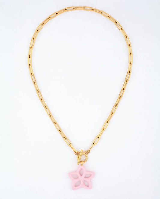 Necklace Plumeria Necklac Pink