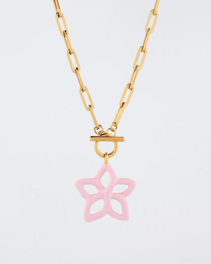 Necklace Plumeria Necklac Pink