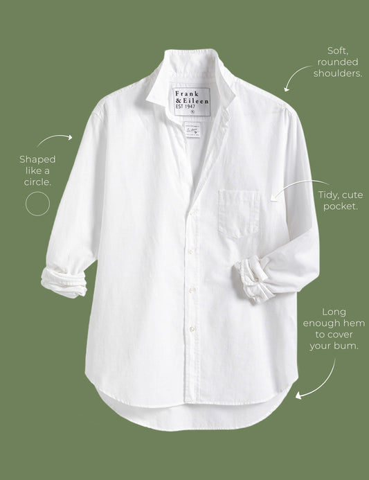 Shirt Eileen It Linen White-Linen