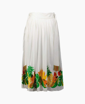Skirt Embroidered Fru 318397 Off-White