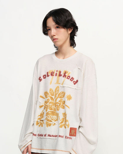 Garcon by Garcon | Sun Tree Graphic Tee - Long Sleeve White