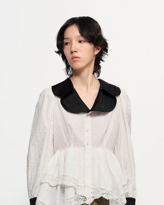 Garcon by Garcon | Lace Panel Dress Shirt - White